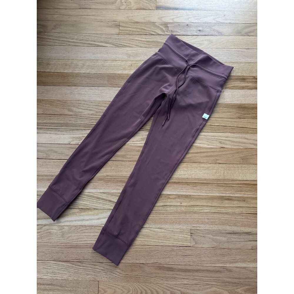 Vuori Womens XS High-Waisted Drawstring Leggings, new with tags, brown/plum - Picture 2 of 7